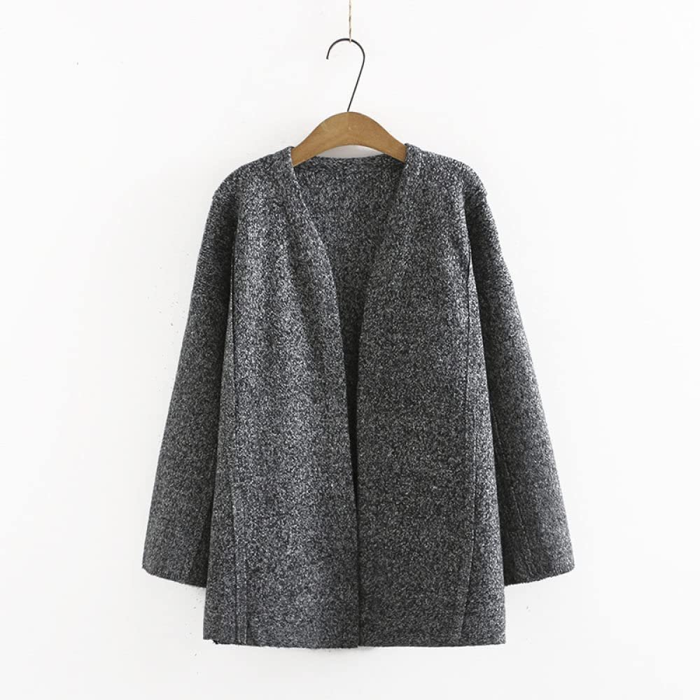 Women's Gray Chunky Knit Cardigan