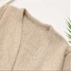 Women's Gray Chunky Knit Cardigan view 2