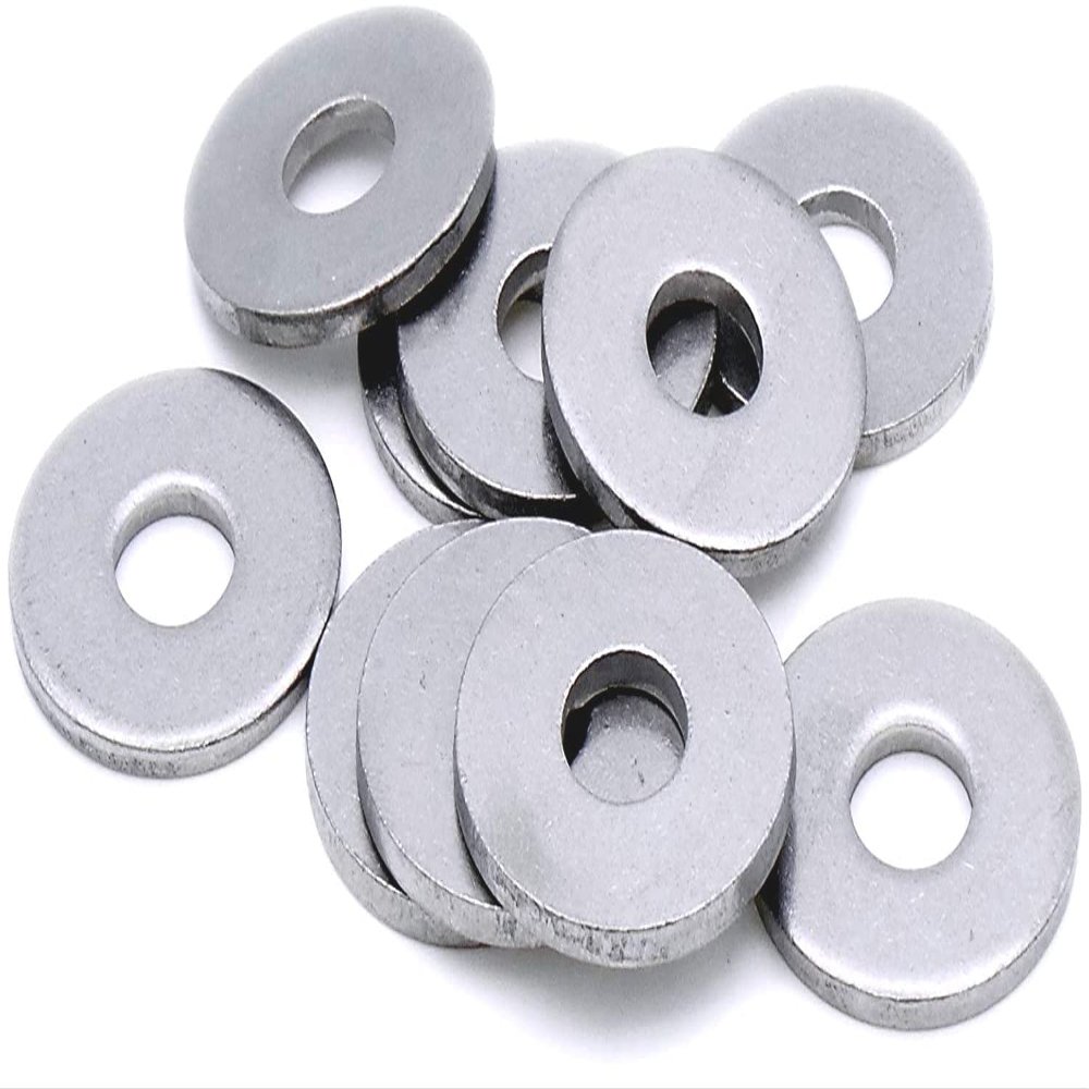 TERF M5 Flat Washers, Steel, 5 x 15 x 1.6 mm, Form G, 50 Pack