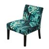 Highdi Armless Accent Chair Slipcover, Green Plant Print view 1