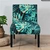 Highdi Armless Accent Chair Slipcover, Green Plant Print view 2