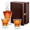 Maverton Ice Blink Whiskey Decanter + Set of 2 Engraved Whiskey Glasses view 1