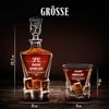 Maverton Ice Blink Whiskey Decanter + Set of 2 Engraved Whiskey Glasses view 3