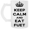Keep Calm and Eat Fuet Transparent Beer Mug view 1