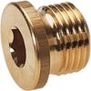 VSBS-ISK-G1/8A-MS-DIN908-FL Brass Plug Screw with Cylindrical Male Thread and Hex Socket view 1