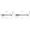 Dormer E5393/8 Series E539 HSS BSF Spiral Flute Tap, Bright Finish, 20 x 80 mm view 3