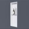 Bernstein Stainless Steel Wall Niche NT306010X with Shelf Compartment, 30 x 60 x 10 cm, White view 1