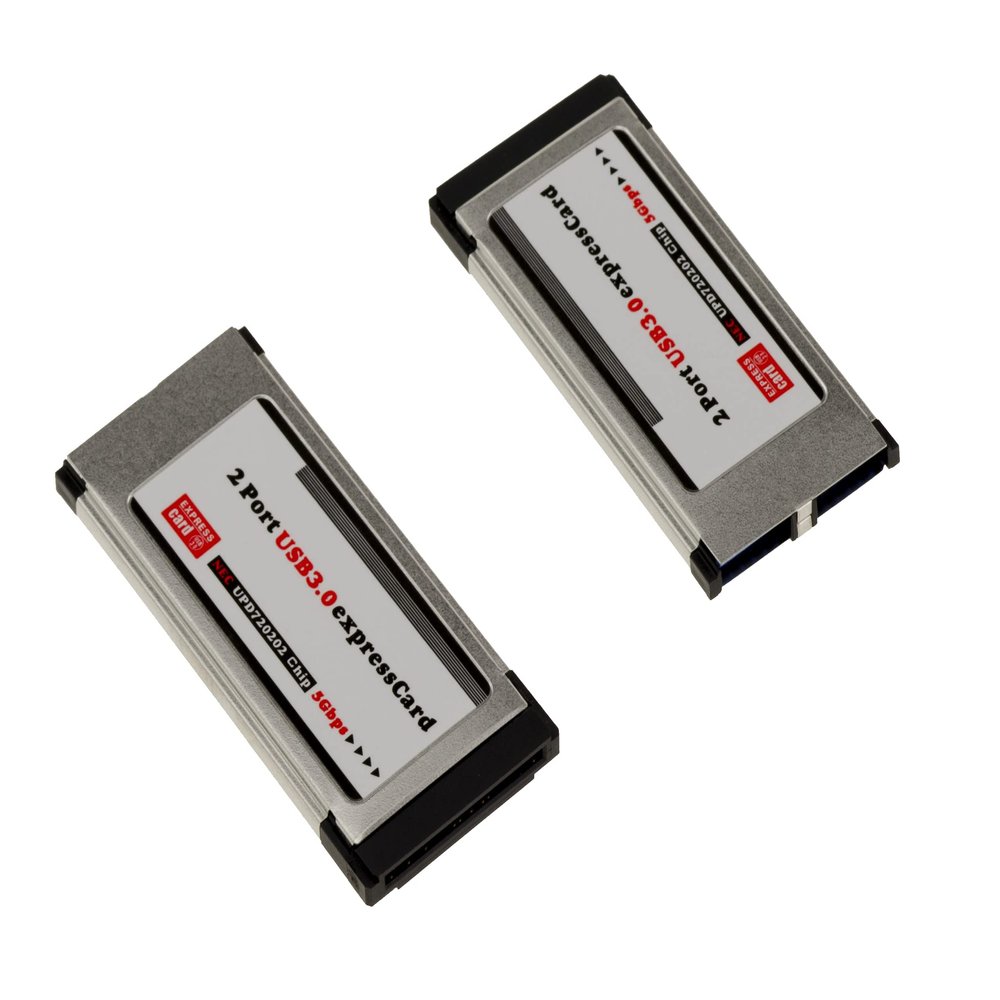 KALEA-INFORMATIQUE ExpressCard 34 to USB 3.0, 2-Port USB 3 SuperSpeed 5 Gbps, NEC D720202 Chipset