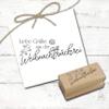 Stamp “Greetings from the Christmas Bakery” – Gingerbread Man Wooden Rubber Stamp, 98 x 41 mm view 1