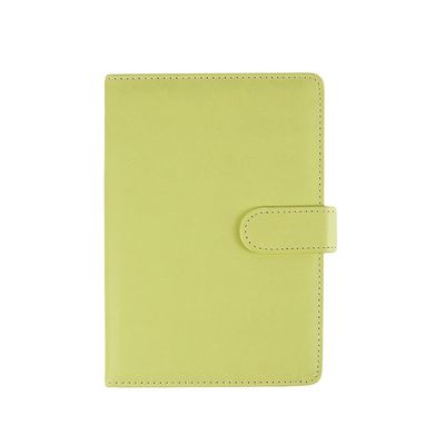 A4 Journal Notebook, PU Leather, Horizontal Ruled, 120 Sheets/240 Pages, Light Green
