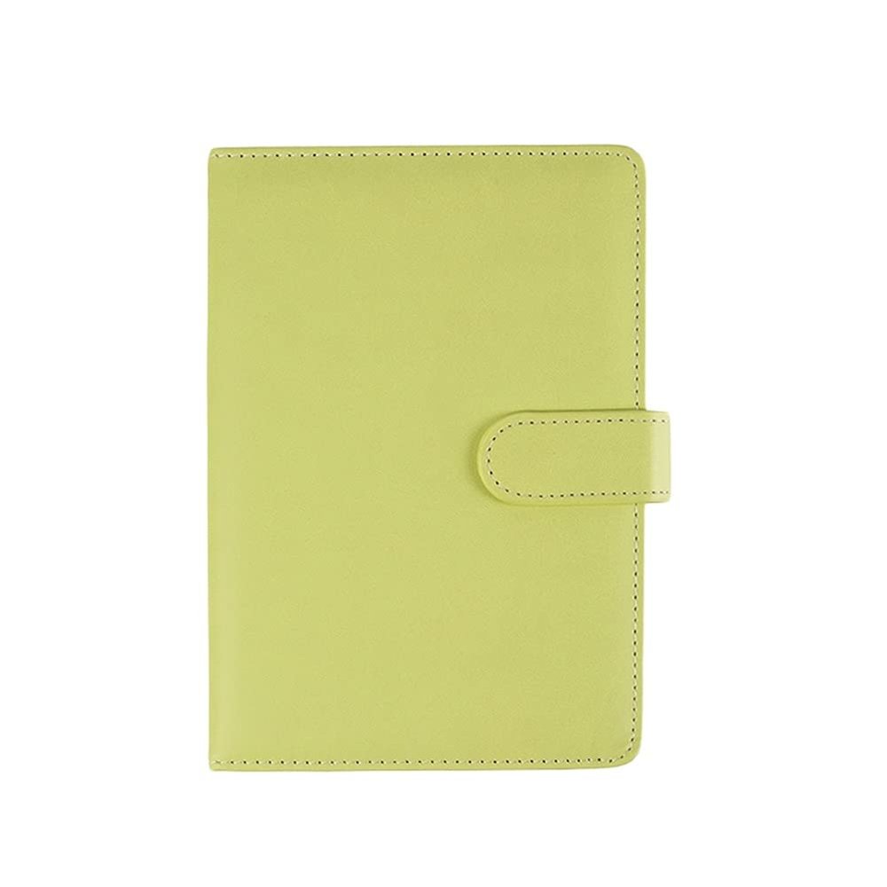 A4 Journal Notebook, PU Leather, Horizontal Ruled, 120 Sheets/240 Pages, Light Green