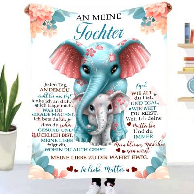 UOOYAA To My Daughter Blanket from Mom, Personalized Flannel Throw, Soft Gift for Family, Travel, Sofa or Chair