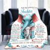 UOOYAA To My Daughter Blanket from Mom, Personalized Flannel Throw, Soft Gift for Family, Travel, Sofa or Chair view 4