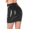 MCWJ Latex Skirt with Front Trim, Rubber Bottoms, Sea Blue and Black, M view 2