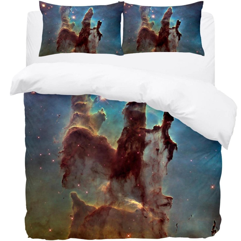 Starry Sky Duvet Cover Set with Pillowcase – Lightweight, Thermal Fleece, Warm, Soft