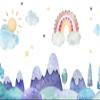 Muralo Self-Adhesive Watercolor Winter Rainbow Photo Wallpaper, 450 x 300 cm view 2