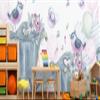 Muralo Non-Woven Photo Wallpaper, Illustrated Birds, Balloons, Flowers - 270 x 180 cm view 3