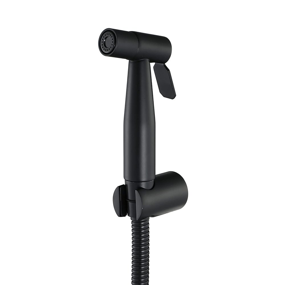 SXLSZ Bidet Handheld Sprayer with Wall Mount, 304 Stainless Steel, 1.2 m Hose, Black