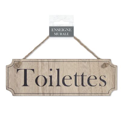 STC Wooden Door Sign for Toilets
