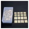 60-Piece Gold Metal Cabinet Hinges for Trunks, Jewelry and Wooden Boxes, 18 × 16 mm and 23 × 19 mm, with 240 Screws and Storage Box view 1
