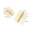 60-Piece Gold Metal Cabinet Hinges for Trunks, Jewelry and Wooden Boxes, 18 × 16 mm and 23 × 19 mm, with 240 Screws and Storage Box view 3