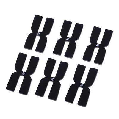 U/D Tennis Racket Weight and Balance Strips, H-Shape, 3 g, Silicone, 6-Piece Set (Black)