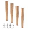 Xrdbfd 30 cm/12 in Wooden Furniture Legs, Straight, 8 cm/3 in view 1