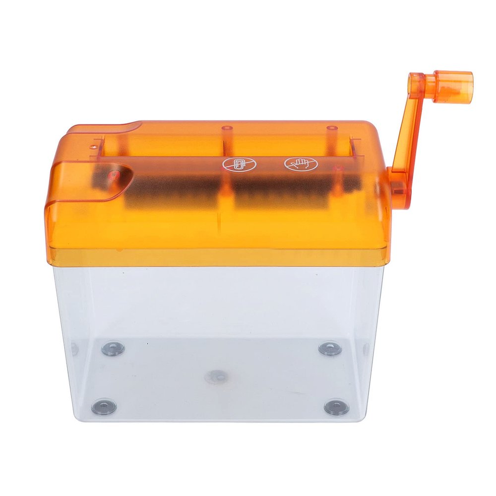 Restokki Portable A6 Manual Paper Shredder, Orange