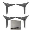 Xrdbfd 4-Pack Triangular Metal Furniture Legs, Gray, 12 cm/4.7 in view 1