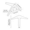 Xrdbfd 4-Pack Triangular Metal Furniture Legs, Gray, 12 cm/4.7 in view 2