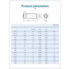 XFCNOI M2.5 Stainless Steel Flat-Point Hex Socket Set Screws, 55 Pieces view 3