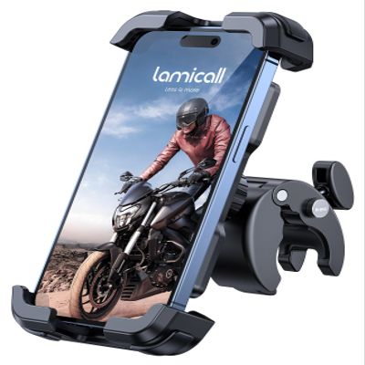Lamicall Motorcycle Phone Mount for Motorcycle, Bicycle, and Scooter Handlebars