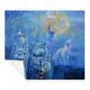 Wolves Toward the Moon Soft Fleece Throw Blanket, 150 x 130 cm view 1