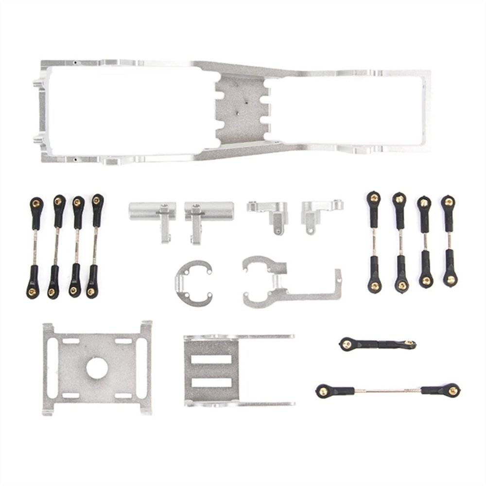 YZSM RC Car Upgrade Parts for XIAOMI Suzuki Jimny 1/16, CNC Metal Chassis Frame Beam Kit, Silver