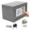 Electronic Hotel Safe for Home Office, Fireproof Digital Code Safe with 2 Keys, 8.5 L, Gray view 1