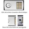 Electronic Hotel Safe for Home Office, Fireproof Digital Code Safe with 2 Keys, 8.5 L, Gray view 3
