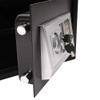 Electronic Hotel Safe for Home Office, Fireproof Digital Code Safe with 2 Keys, 8.5 L, Gray view 4