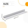 DUO ER 300mm x 32mm Aluminum Cabinet Drawer Pull, Silver Tone view 2