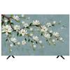 HJB 19–65 in Indoor TV Cover, Dustproof Linen-Cotton, Rustic Bird Tree Print, Size 37 in, Color 1 view 1