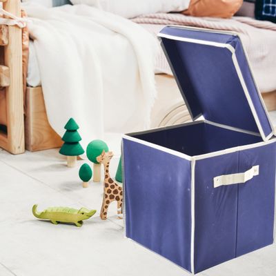 HOUSE COLLECTION Blue Laundry Basket 30 x 30 x 30 cm