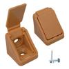 100-Pack Light Brown Plastic Corner Braces, 20 x 20 x 18 mm, 90-Degree Angle Connectors with Screws view 1