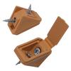 100-Pack Light Brown Plastic Corner Braces, 20 x 20 x 18 mm, 90-Degree Angle Connectors with Screws view 2