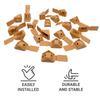 100-Pack Light Brown Plastic Corner Braces, 20 x 20 x 18 mm, 90-Degree Angle Connectors with Screws view 3