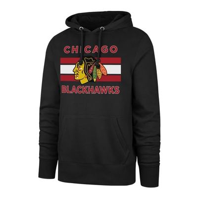 '47 Chicago Blackhawks Stripe Burnside NHL Hoodie Black