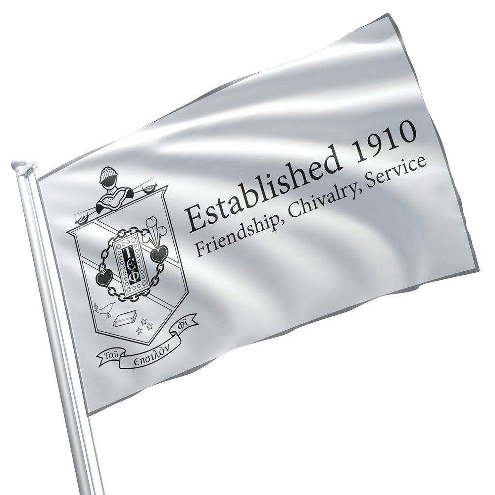 Tau Epsilon Phi Flag, Licensed Fraternity Banner, 90 x 150 cm, Indoor/Outdoor Décor, Brass Grommets, Double-Stitched (#3)