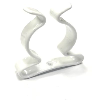 Terry Tool Clips, Plastic-Coated, 10 mm Diameter, White, 40-Pack