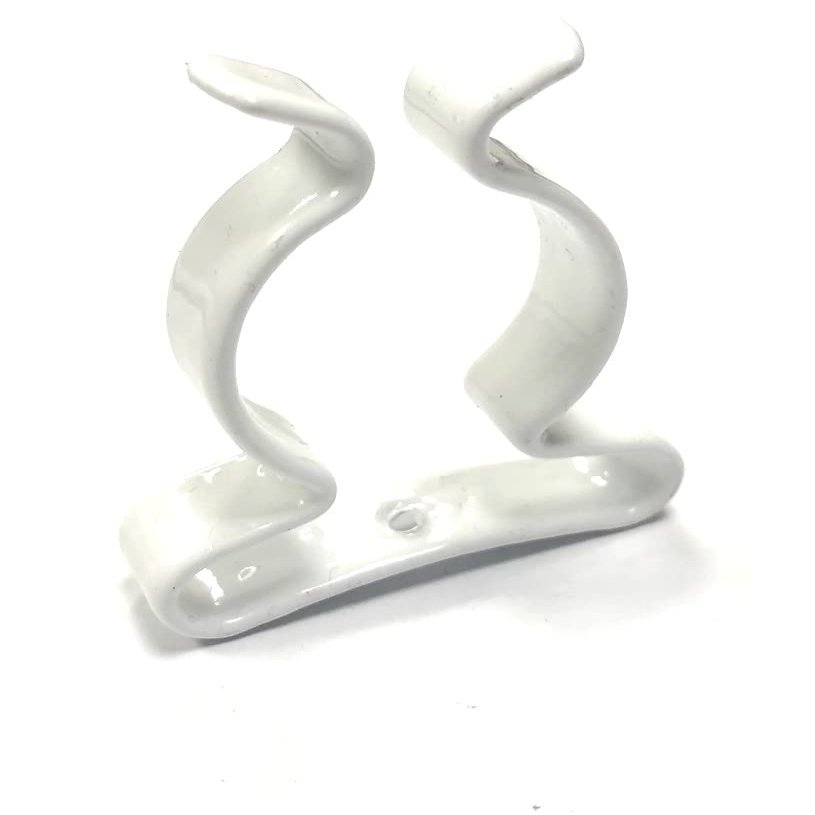 Terry Tool Clips, Plastic-Coated, 10 mm Diameter, White, 40-Pack