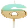 Folat - Retro Candle Number 6 Light Blue view 1