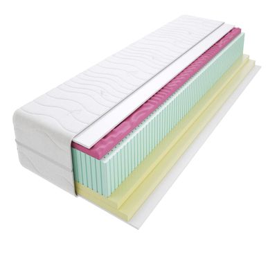 Godre Valdo 7-Zone Latex-Core Mattress 75 x 185 cm, H2 & H3 Firmness, Soft & Medium-Firm, Quilted Cover, 24 cm High, Hypoallergenic