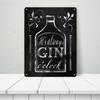 It's Always Gin O'Clock XL Metal Sign, 21 x 28 cm, Black view 3